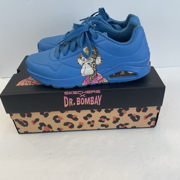 Snoop Dogg Dr. Bombay Sketchers X Blue Men's 7 Women's 8 1/2 Sneakers